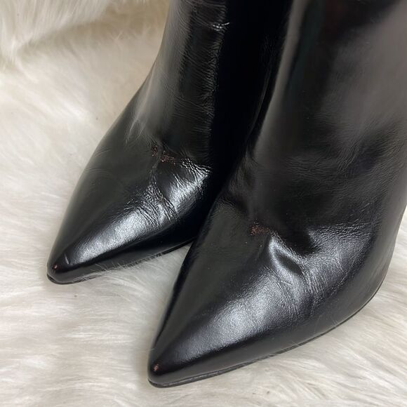 Fabio Fabrizi Black Leather Stiletto Ankle Boots Size 6.5/37 A2 - Picture 3 of 10